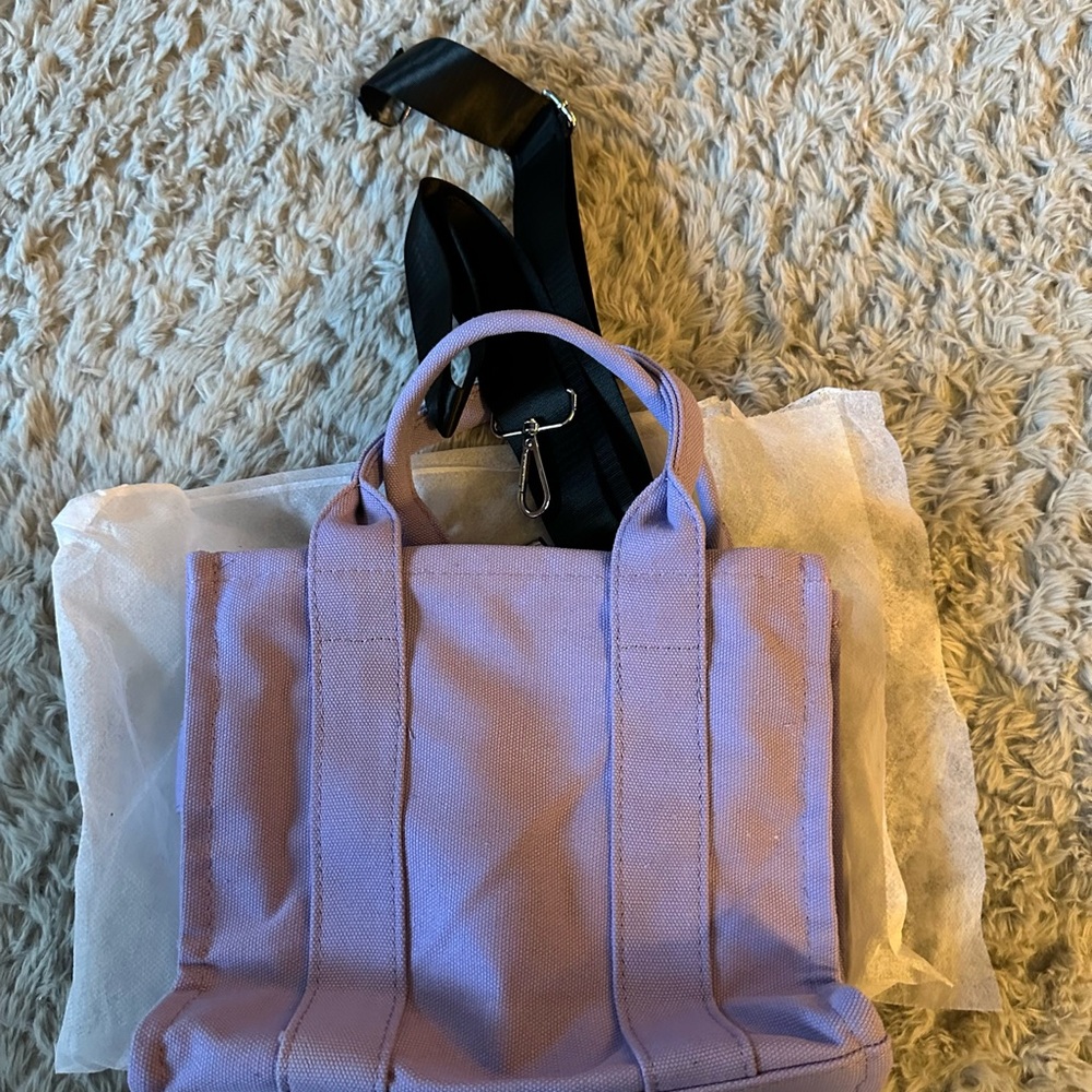 Upcycled Fashion Lavender Tote Bag